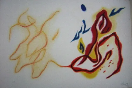 Lithografie Singier - Blason du corps blessé