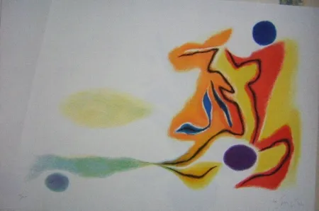 Lithografie Singier - Blason du corps blessé