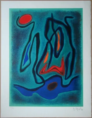 Lithografie Singier - Composition