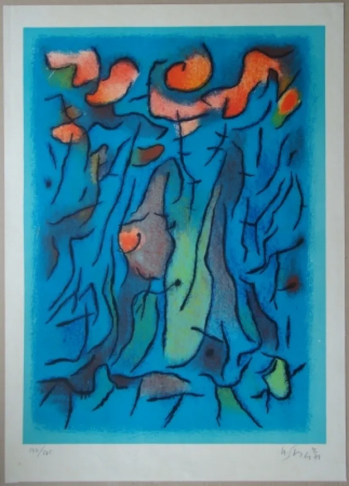 Lithografie Singier - Composition