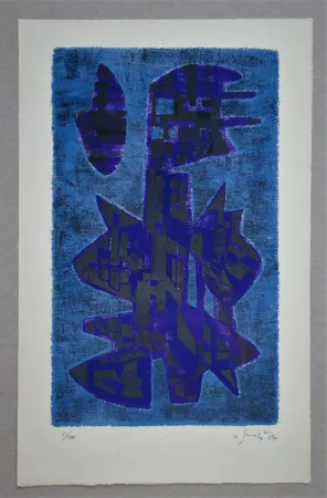 Lithografie Singier - Composition abstrait, 1956