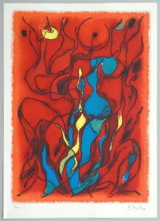 Lithografie Singier - Hommage a Fellini