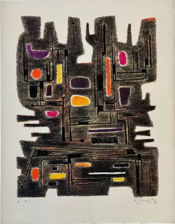 Lithografie Singier - L'Ancêtre 