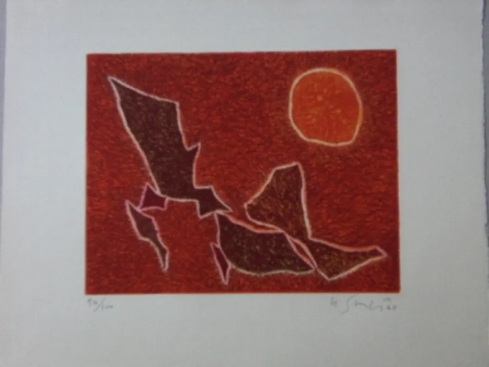 Aquatint Singier - Migration solaire