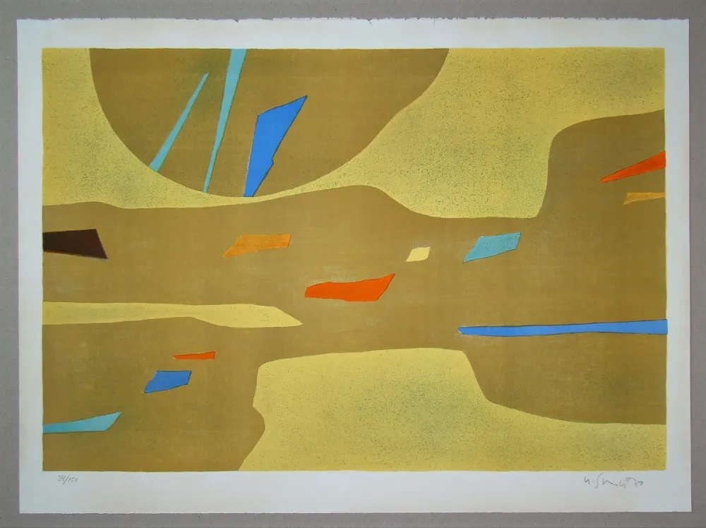 Lithografie Singier - Provence grande lumière