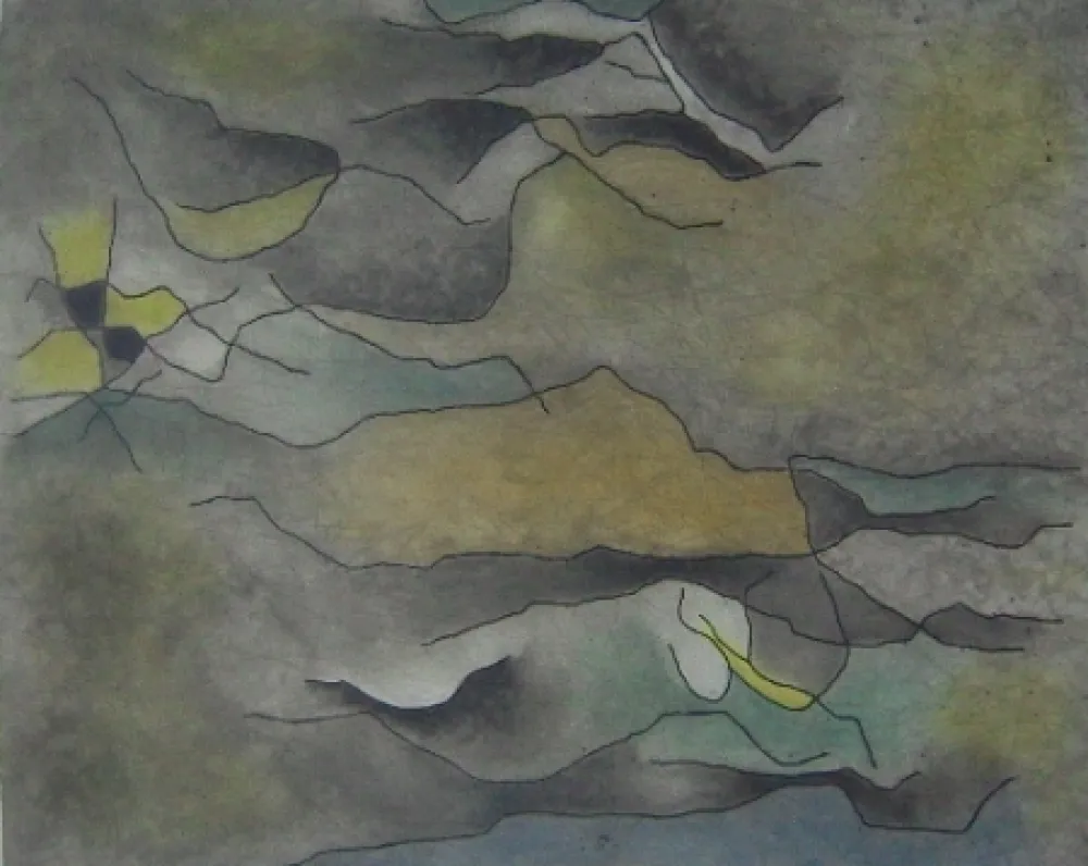 Aquatint Singier - Sable et Eau