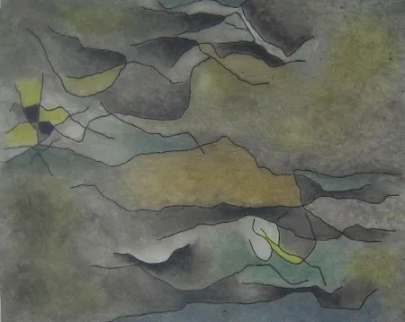 Aquatint Singier - Sable et Eau