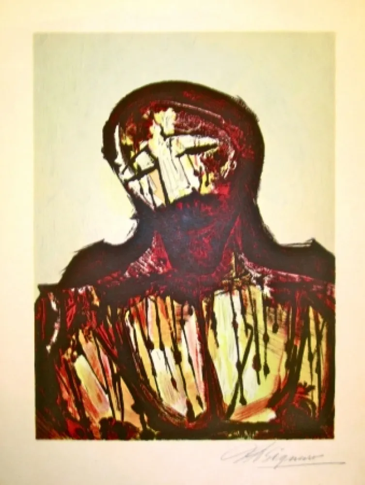 Lithografie Siqueiros - Christ Portrait