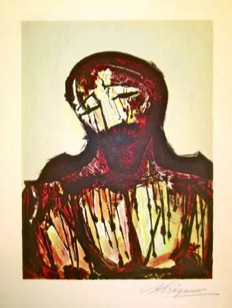Lithografie Siqueiros - Christ Portrait
