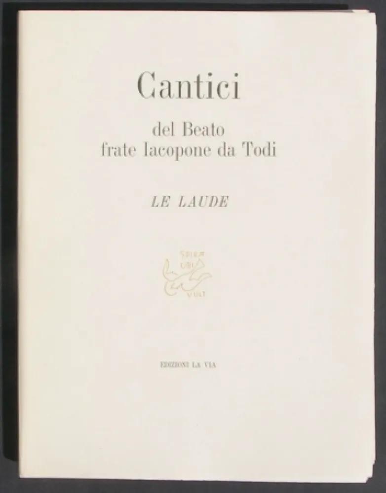 Geïllustreerd Boek Sironi - Cantici del Beato frate Iacopone da Todi. Le Laude