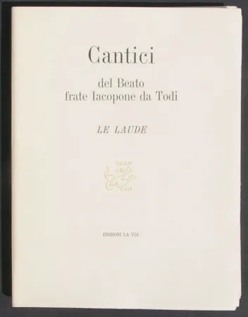 Geïllustreerd Boek Sironi - Cantici del Beato frate Iacopone da Todi. Le Laude