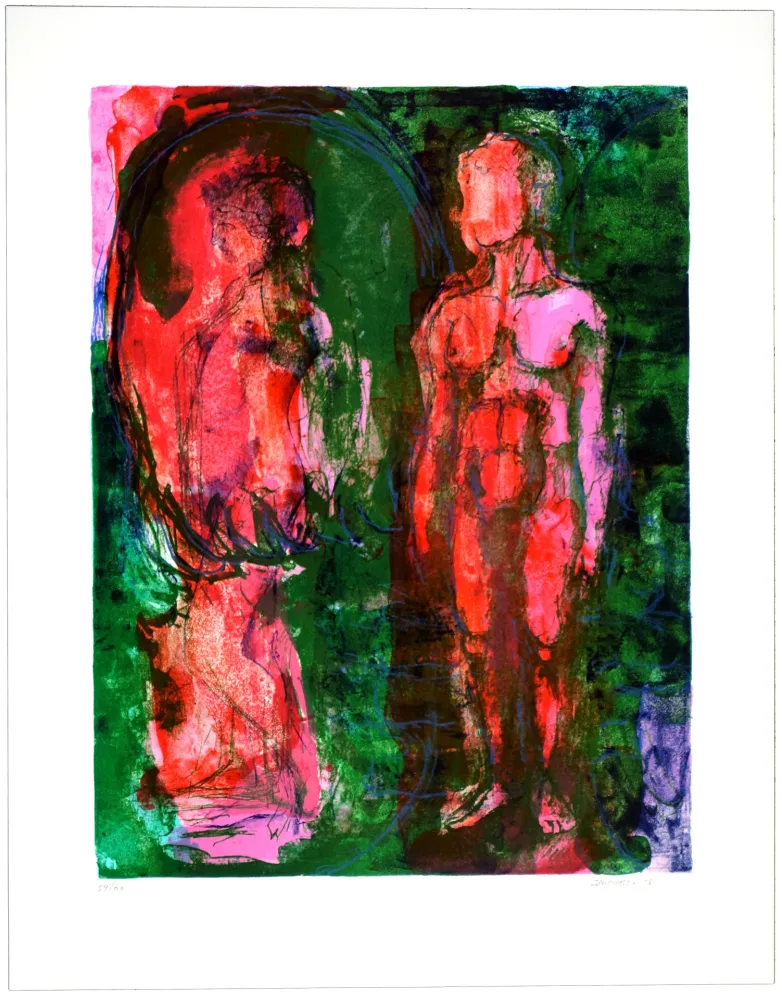 Lithografie Siversten - Figure et faune 