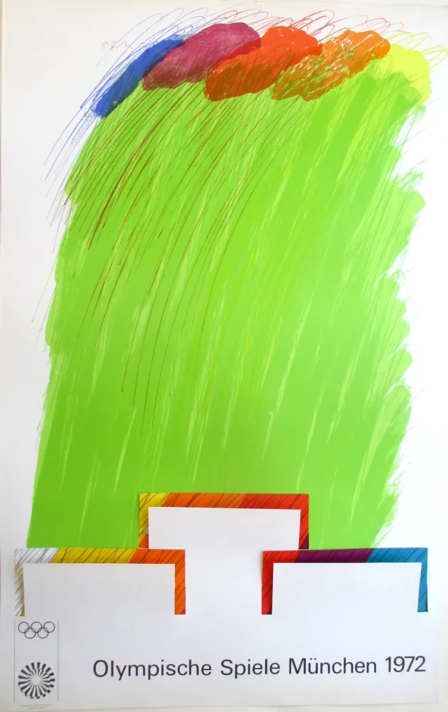 Lithografie Smith - OL 1972, original colourlithograph on a double sheets with cut-outs