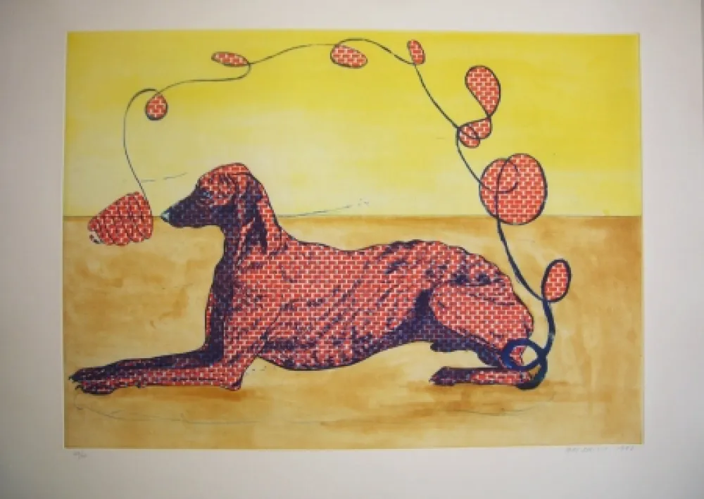 Ets En Aquatint Smith - Perros de piedra I