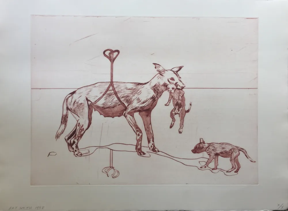 Ets En Aquatint Smith - Perros de piedra I C