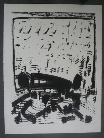 Lithografie Sonderborg - Composition,1963