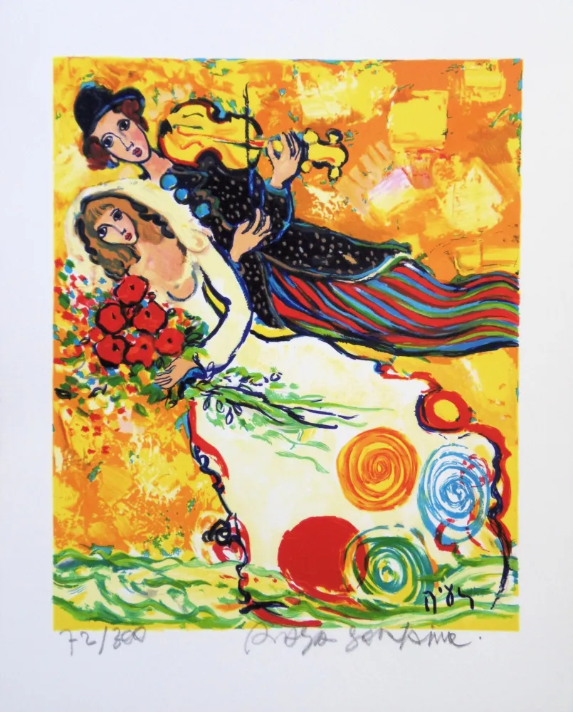 Lithografie Sorkine -  Mariage au violon