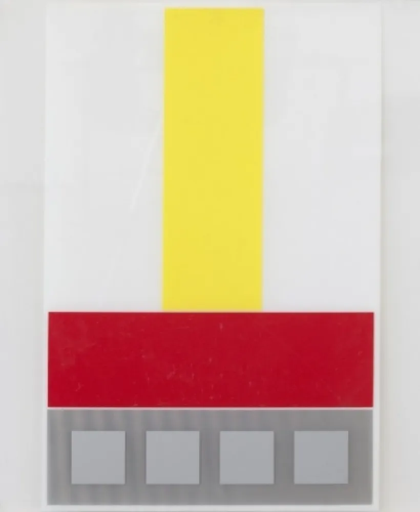 Multiple Soto - Composicion en Amarillo Blanco y Rojo