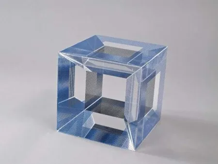 Zeefdruk Soto - Cube with ambiguous space