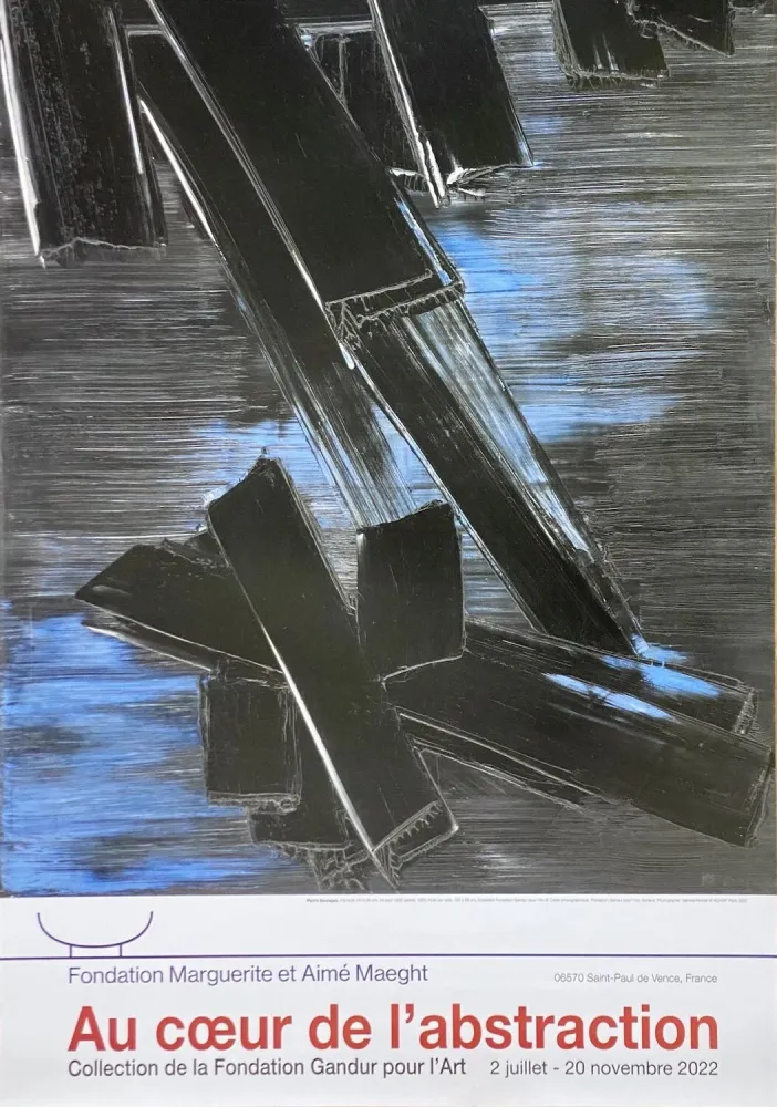 Poster Soulages - 24 août 1958