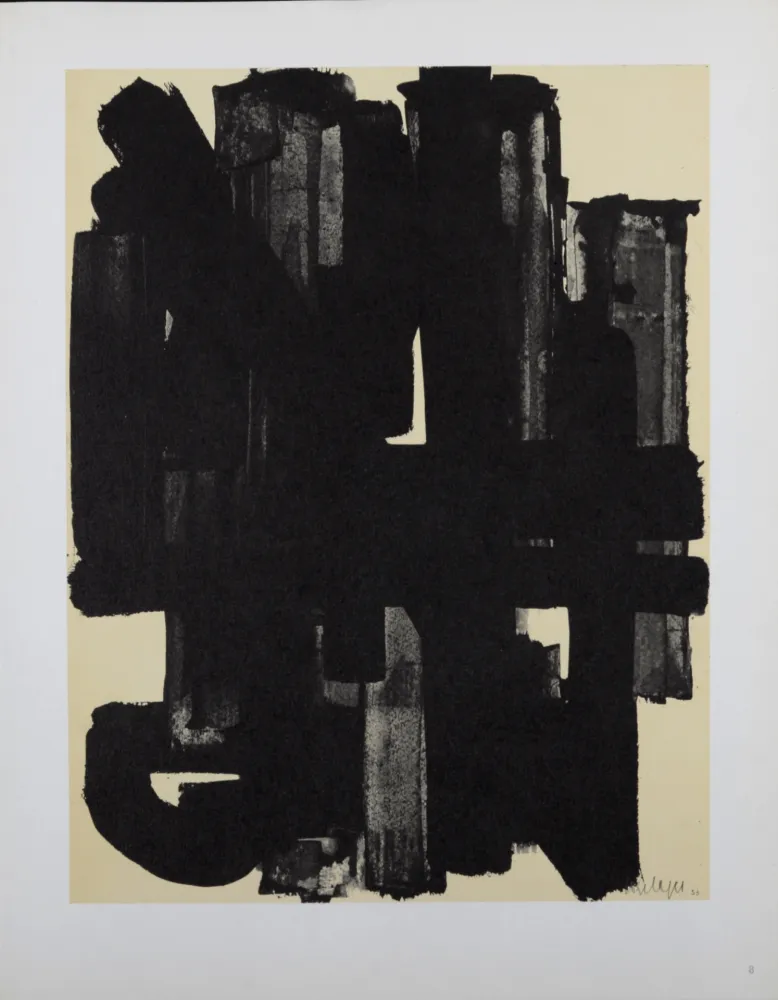 Lithografie Soulages (After) - Composition #5, 1962