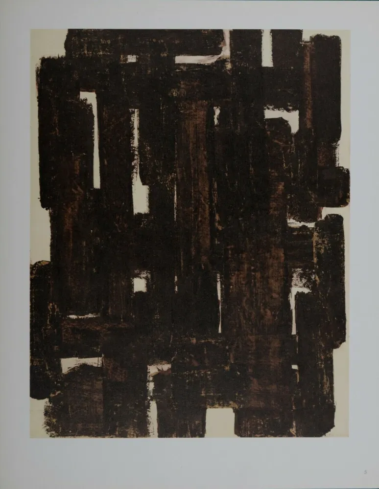 Lithografie Soulages (After) - Composition #7, 1962