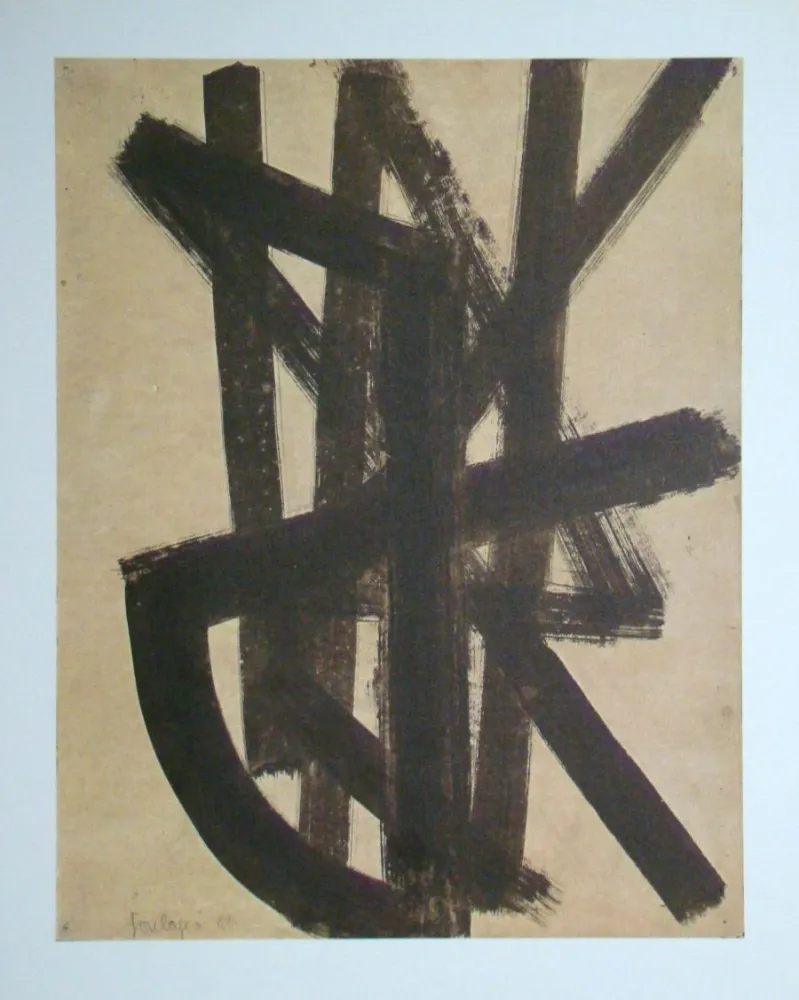 Lithografie Soulages (After) - Peinture sur papier - 1948