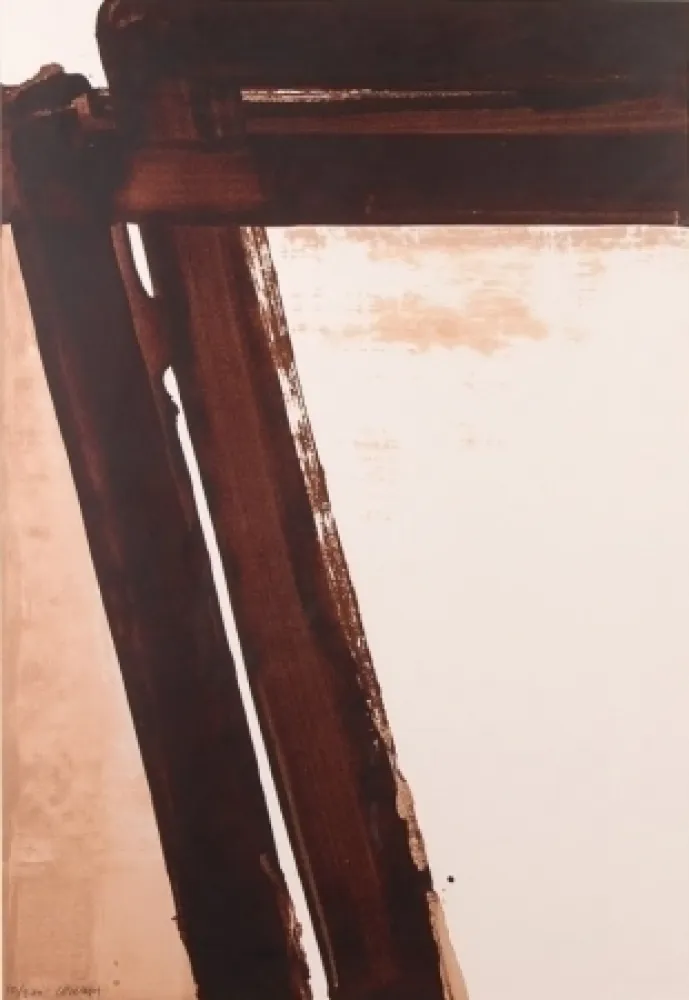 Zeefdruk Soulages - Composition 15