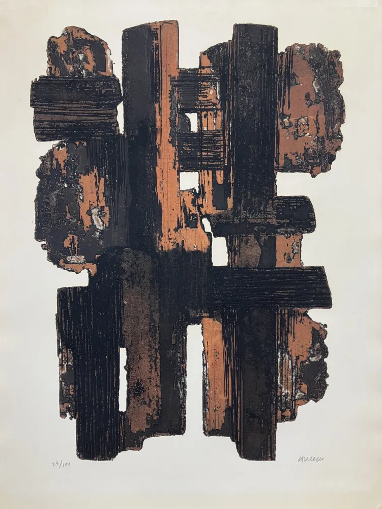 Ets Soulages - Eau forte IX, 1957