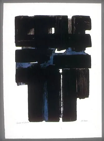 Ets En Aquatint Soulages - Eau forte n° X