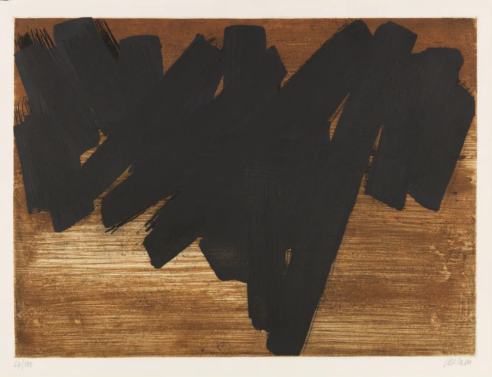 Ets En Aquatint Soulages - Eau-forte V 