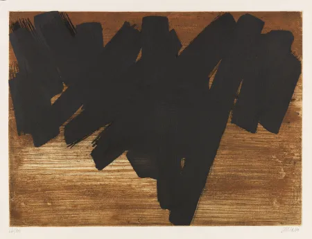 Ets En Aquatint Soulages - Eau-forte V 