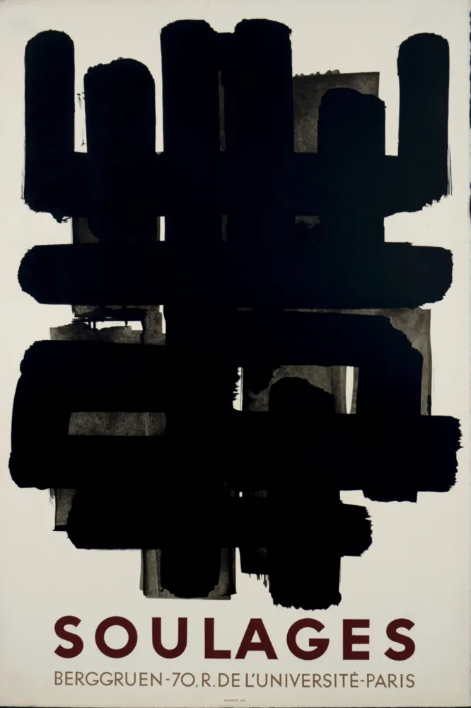 Lithografie Soulages - Galerie Berggruen, 1958 - Deluxe edition!