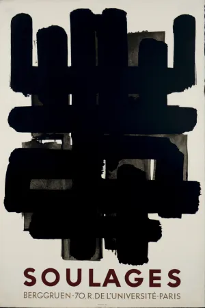 Lithografie Soulages - Galerie Berggruen, 1958 - Deluxe edition!