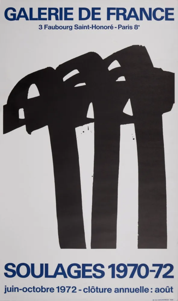 Geen Techniek Soulages - Galerie de France, 1972