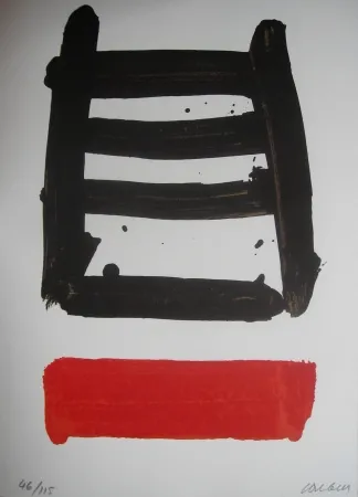 Lithografie Soulages - Jean Cassou: vingt-deux poèms