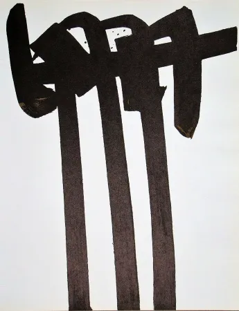 Lithografie Soulages - Lithographie n° 28 - Lithographie originale pour XXe Siècle (1970)