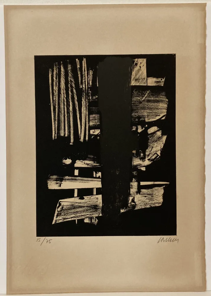Lithografie Soulages - Lithographie n° 9, 1959. Signée et numérotée. 