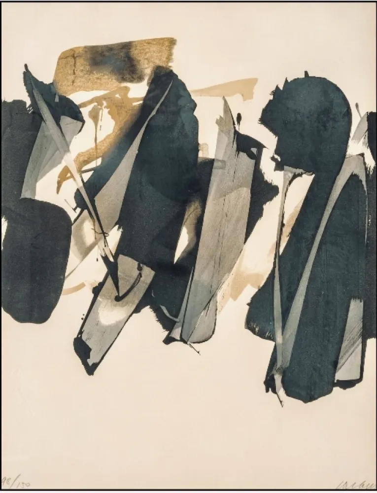 Lithografie Soulages - Lithographie n°14 – 1964
