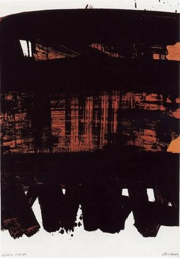 Geen Techniek Soulages - Lithographie n°22