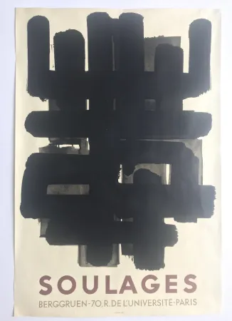 Lithografie Soulages - Lithographie n°3 / Galerie Berggruen