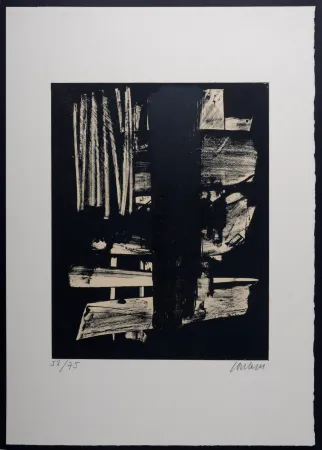 Lithografie Soulages - Lithographie N°9 