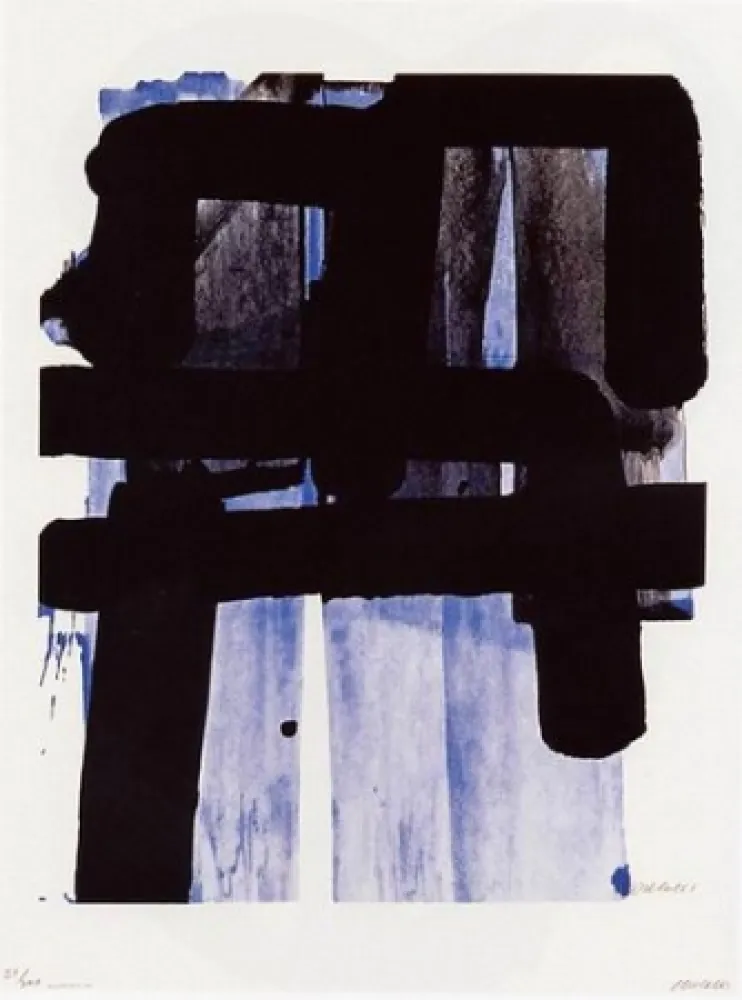 Zeefdruk Soulages - Serigraphie n°2