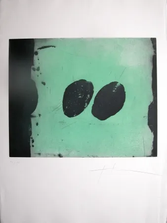 Aquatint Soulie - TOTEM VI -gravure de TONY SOULIE