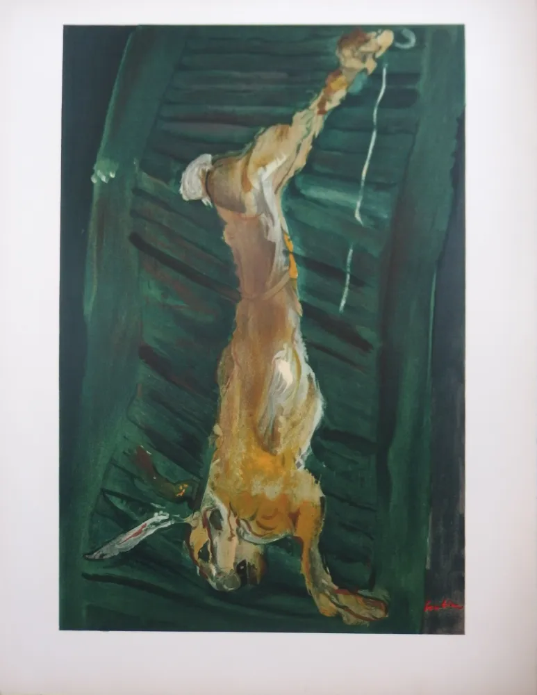 Lithografie Soutine - Lièvre au volet vert