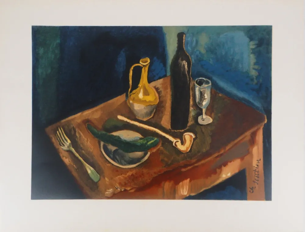 Lithografie Soutine - Table à la pipe