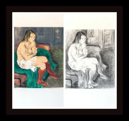 Lithografie Soyer - Woman in Red Stockings Portfolio