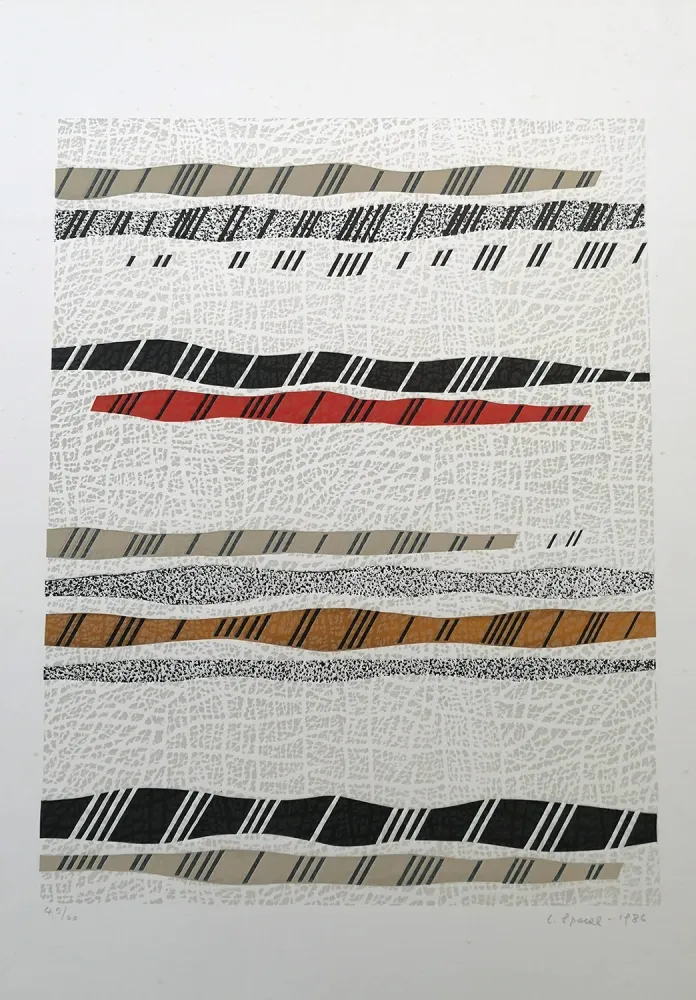 Houtsnede Spacal - Colline carsiche