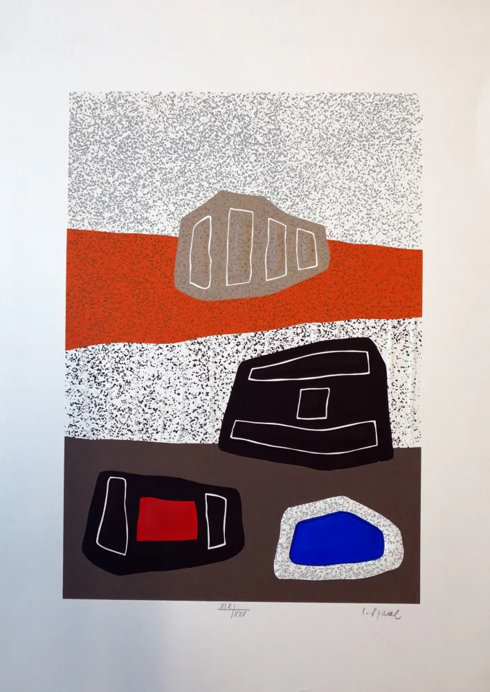 Houtsnede Spacal - Composizione