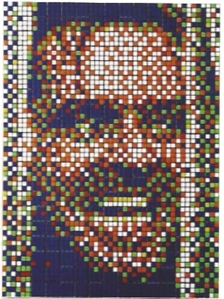 Zeefdruk Space Invader - Rubik Kubrick II